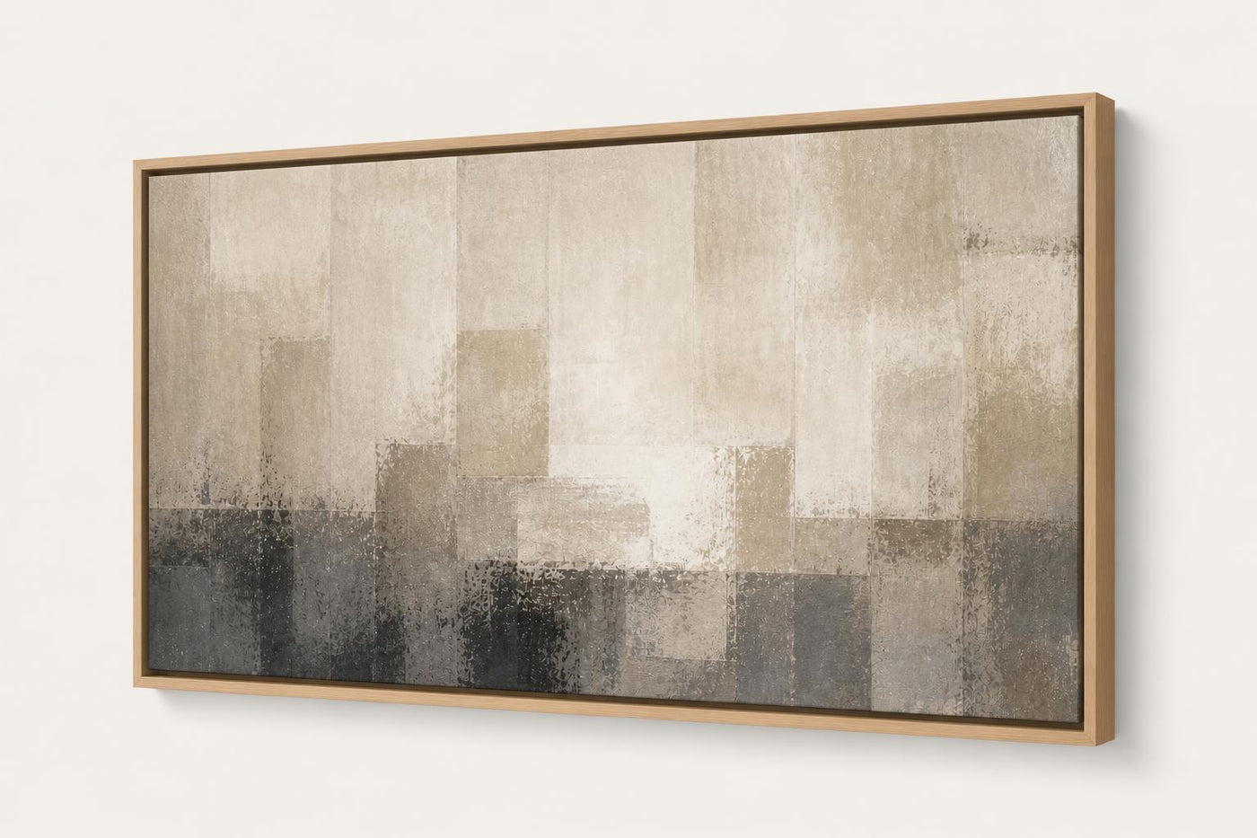 Horizon in Stone angled view in a floating frame