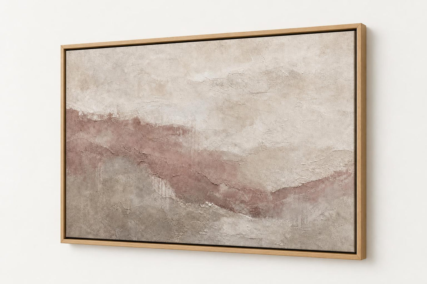 Mauve Horizon angled view in a floating frame