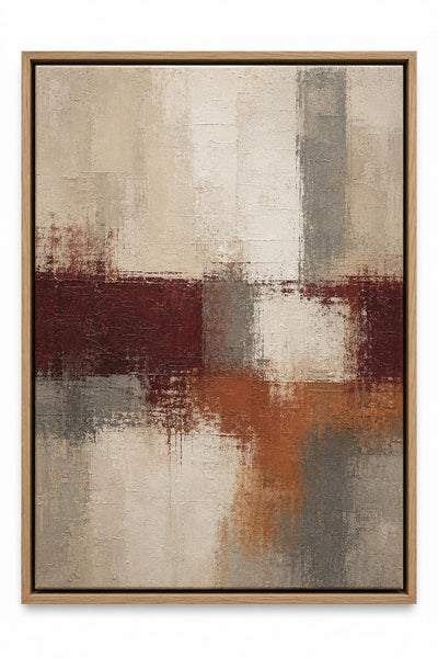 Oxblood Plaster Field framed canvas product image