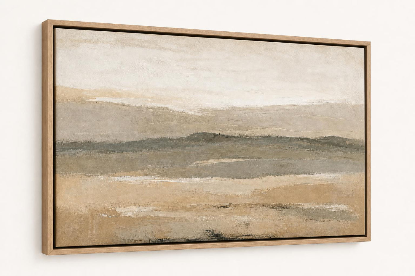 Pale Field angled view in a floating frame