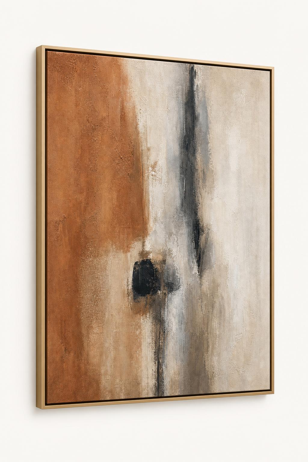 Smoke Clay angled view in a floating frame