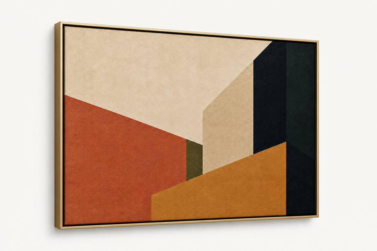 Sunlit Court — Angled artwork view