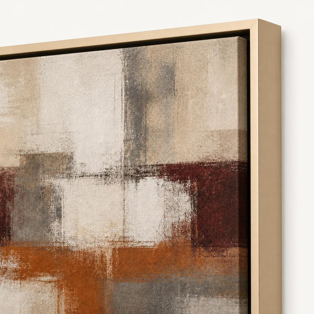 Auburn Room Champagne Gold floating frame corner detail