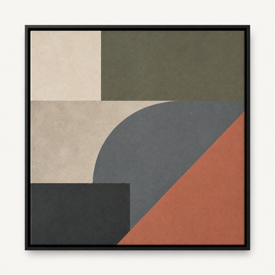 Broken Grid head-on view in a Black floating frame