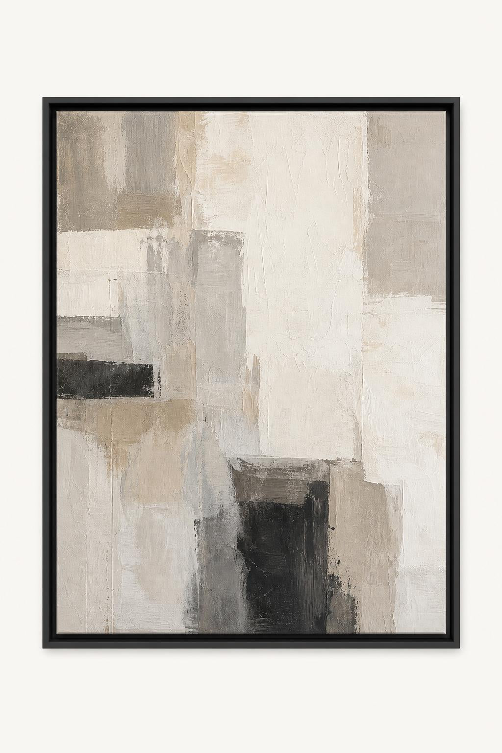 Foundation Study 48x60 framed canvas product image in a Black floating frame