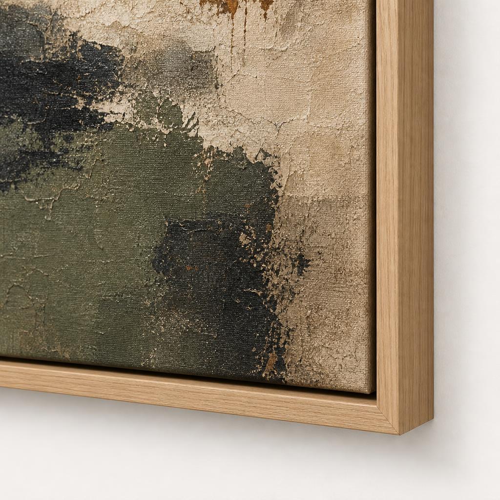 Low Light Horizon floating frame corner close-up