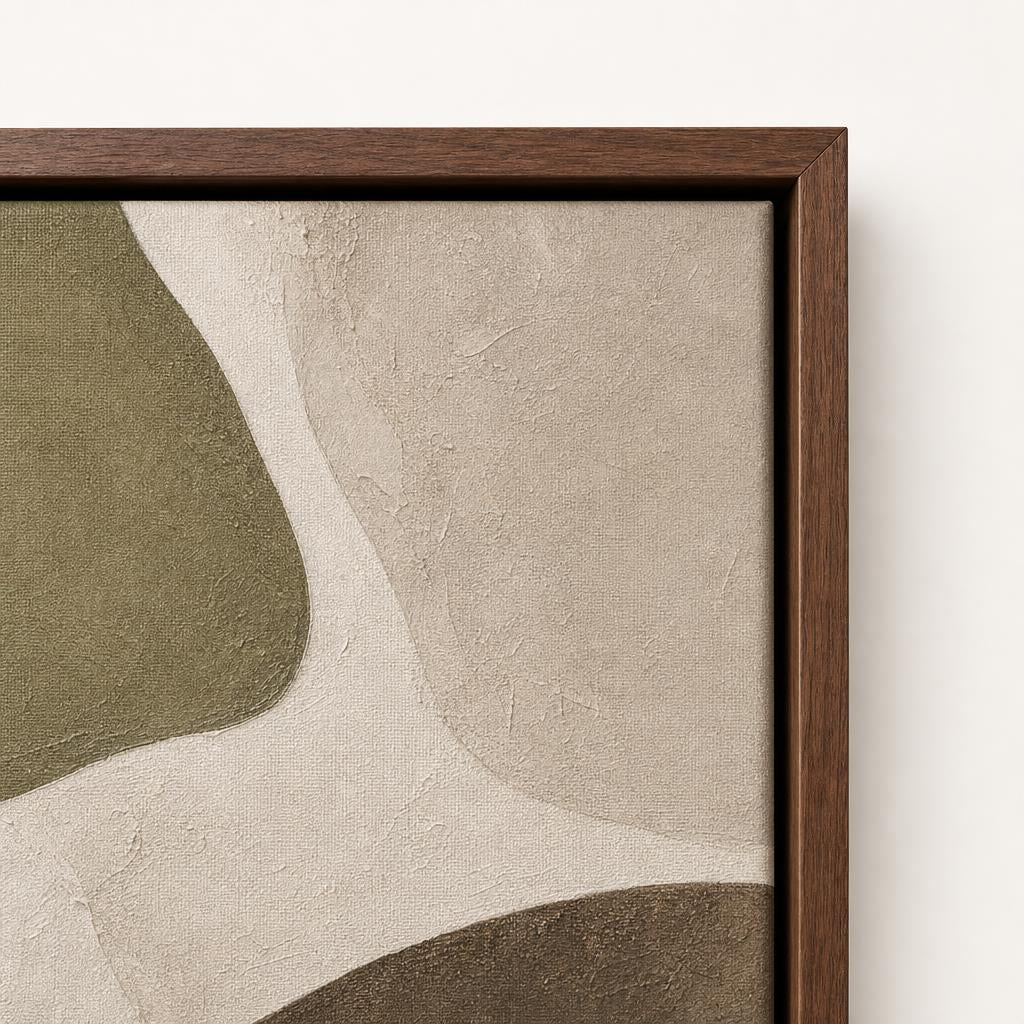 Alder Walnut frame corner close-up