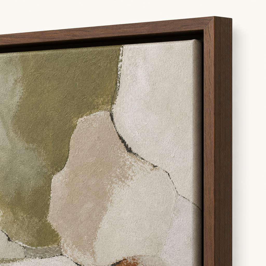 Lower Garden Walnut frame corner close-up