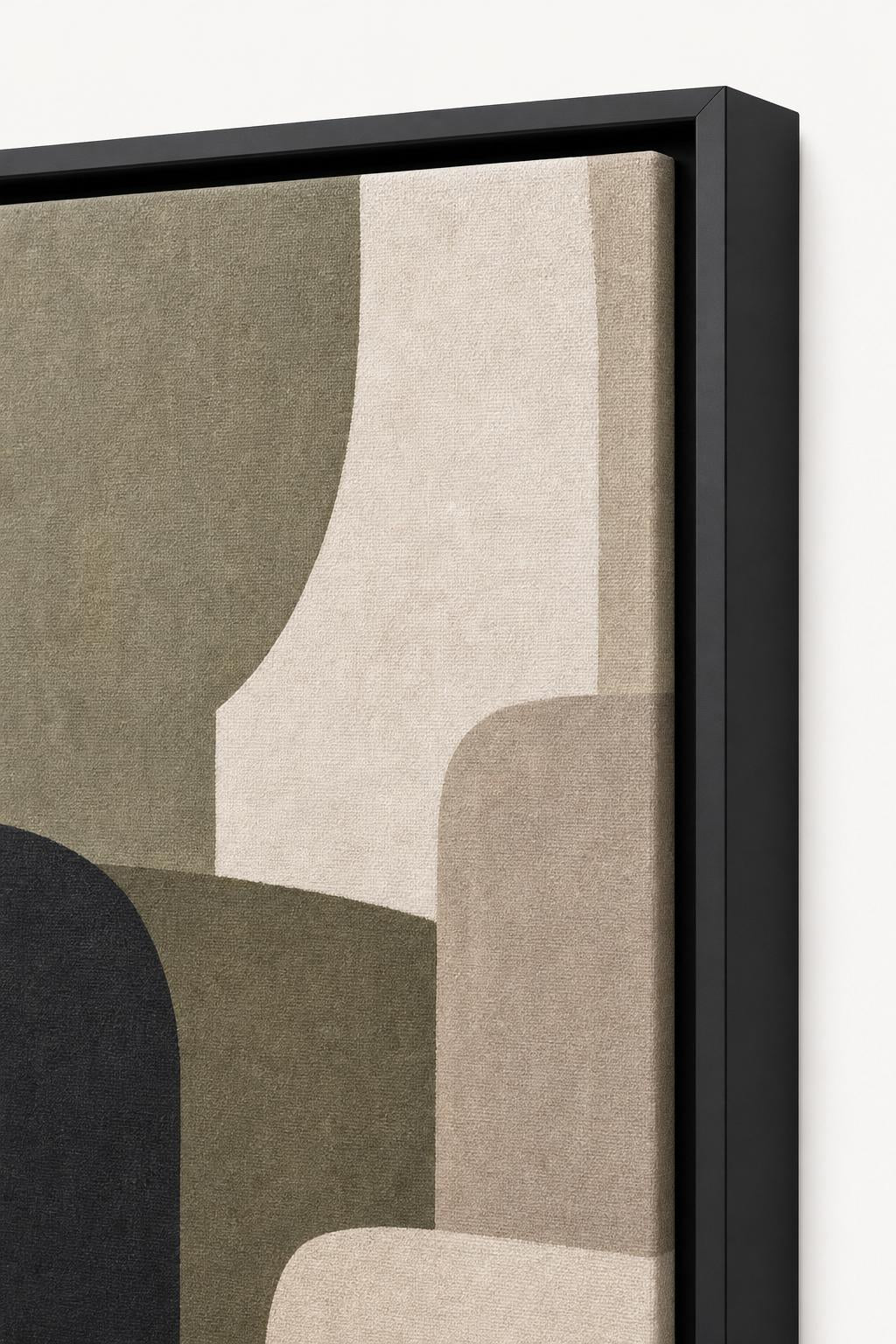 Laurel Black floating frame corner detail