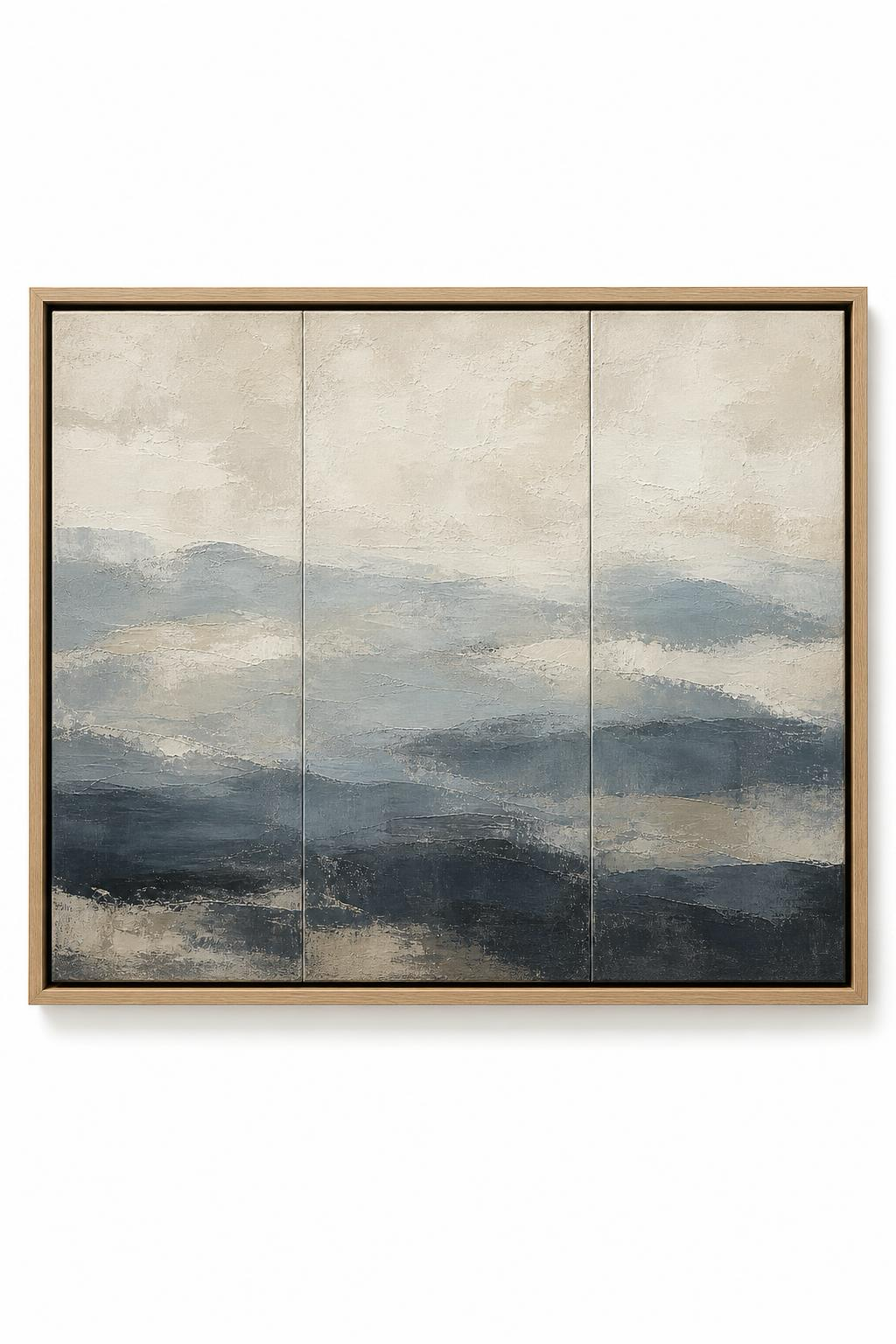 Stonewash Triptych framed canvas mockup