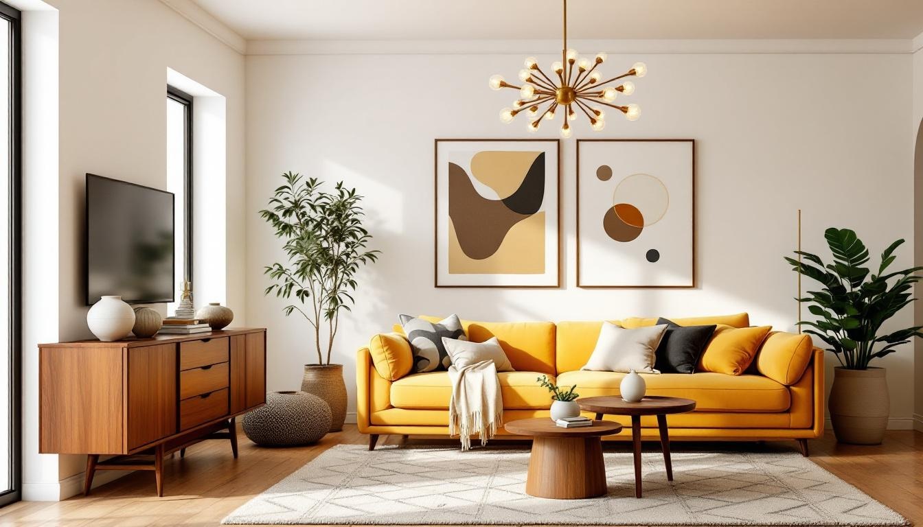 Mid-century modern living room