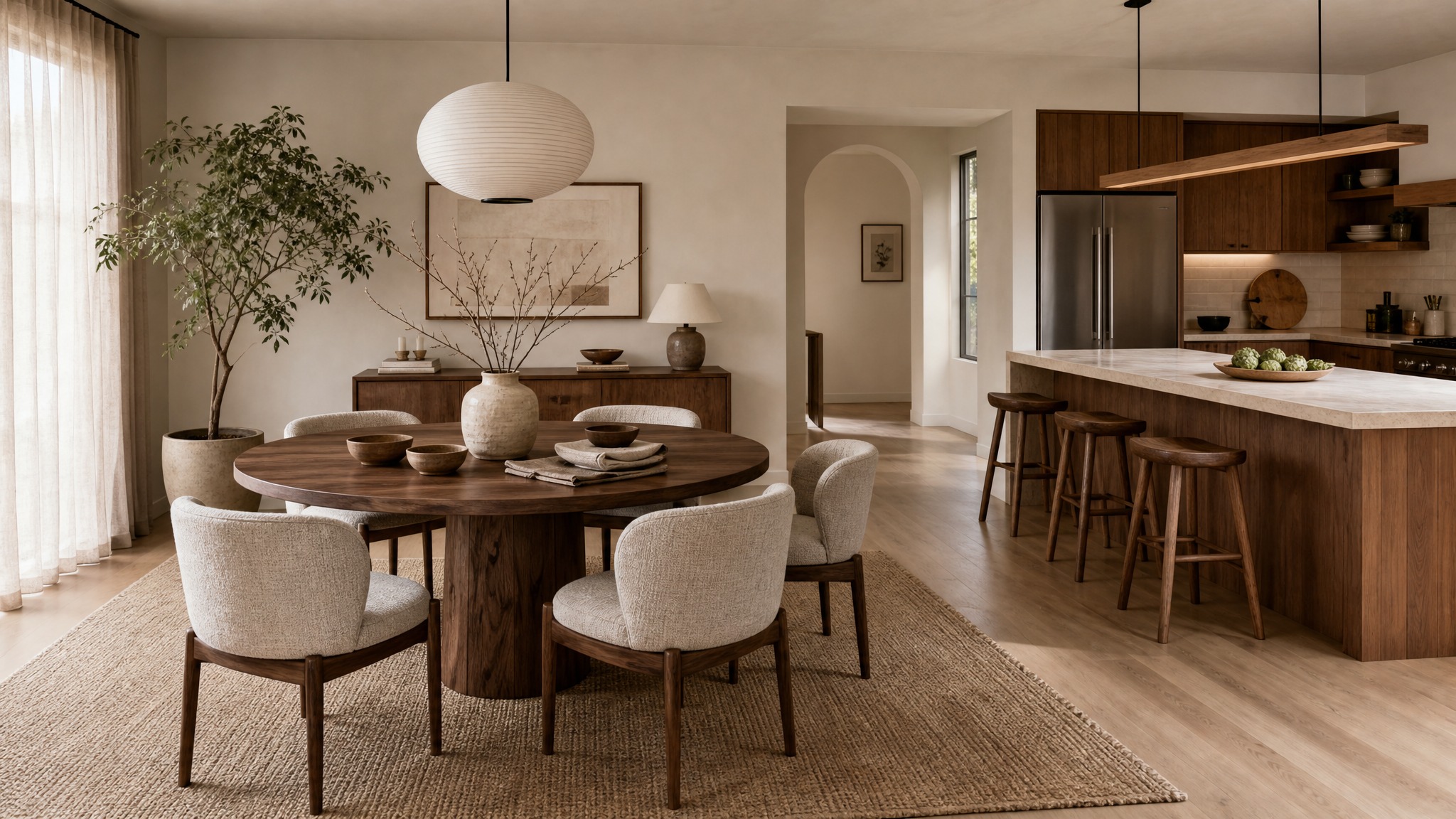 Japandi & Scandi kitchen & dining — Warm Earth palette